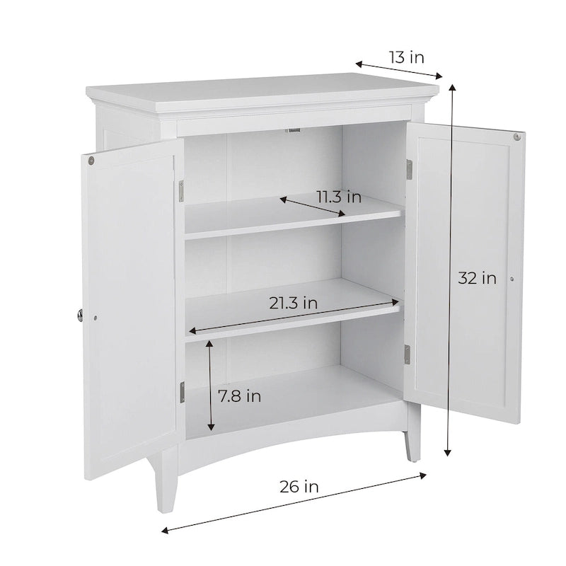 Teamson Home Glancy Two-Door Freestanding Floor Cabinet