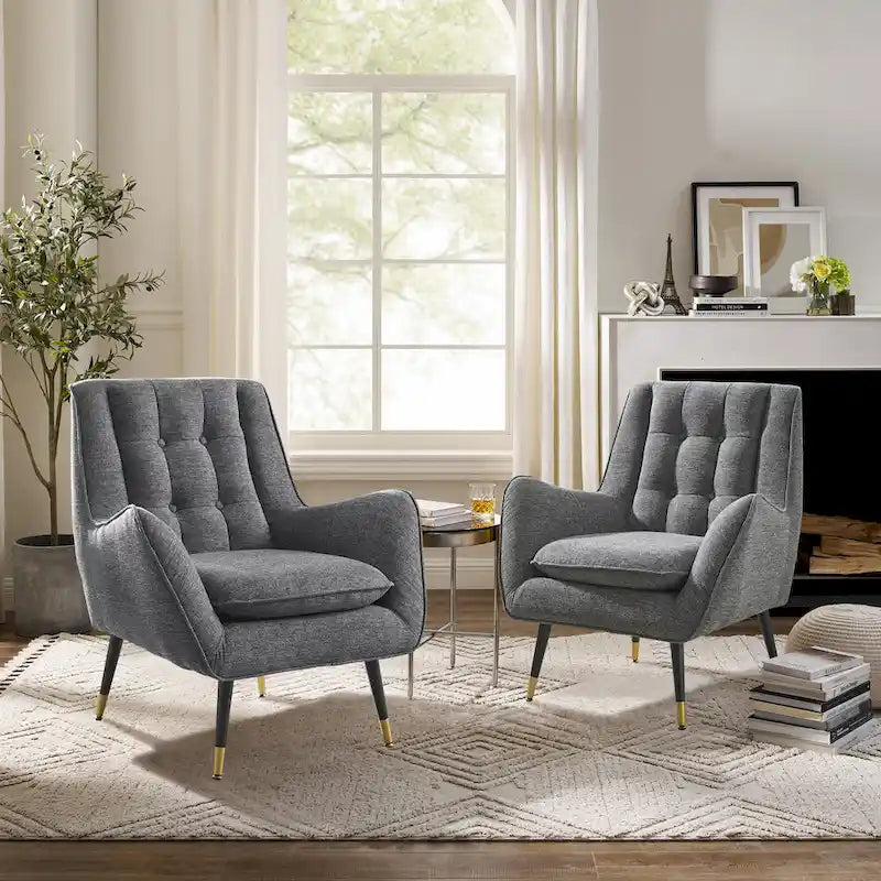 Art Leon Mid-century Modern Accent Arm Chair (SET OF 2)