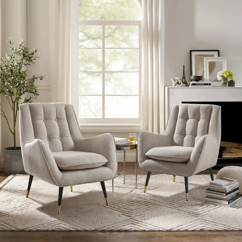 Art Leon Mid-century Modern Accent Arm Chair (SET OF 2)