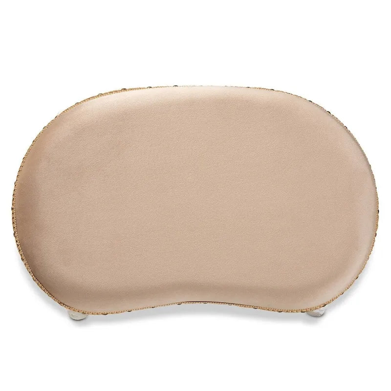 Gabrielle Traditional French Country Upholstered Vanity Ottoman