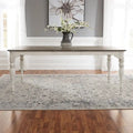 Magnolia Manor Antique White Weathered Bark Leg Table