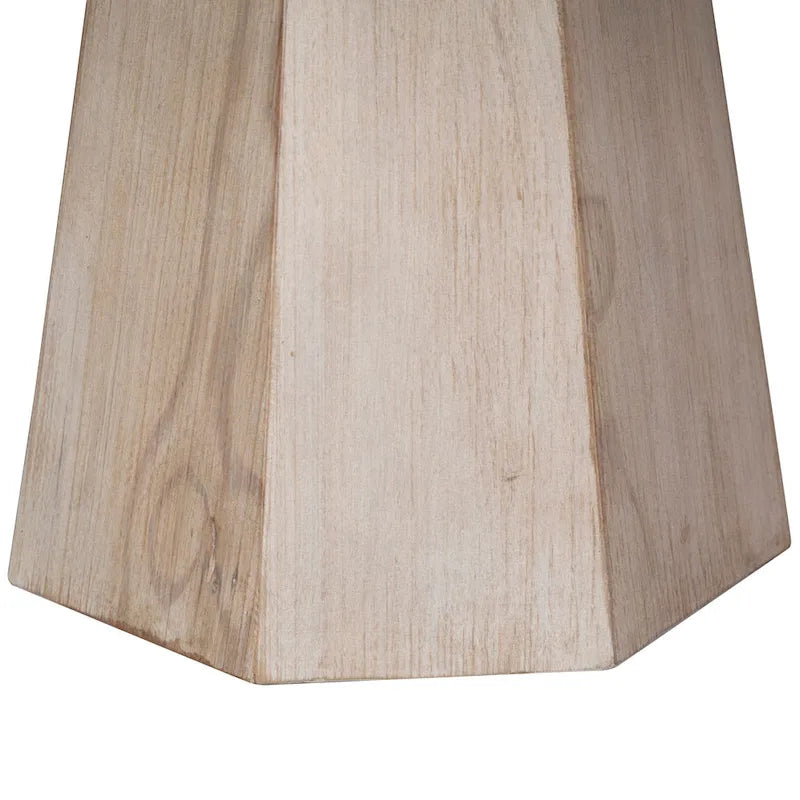Xavier 48-inch Round Reclaimed Pine Light Wash Pedestal Dining Table