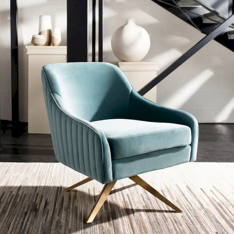 SAFAVIEH Couture Gitza Channeled Accent Chair - 28Wx30Dx32H