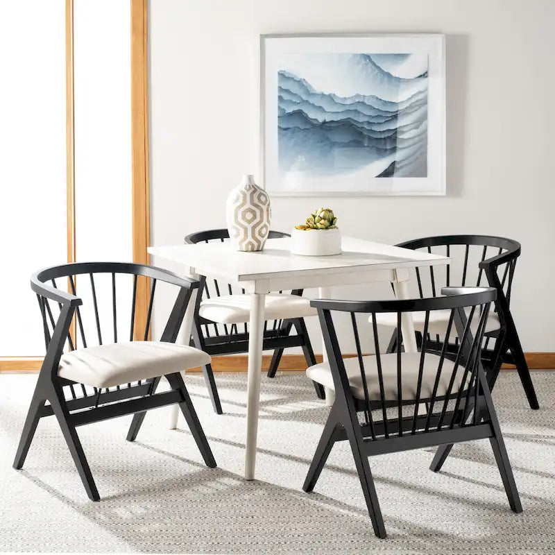 SAFAVIEH Carlota Spindle Dining Chair (Set of 2) - 23 W x 23 D x 30 H - 22Wx22Dx30H