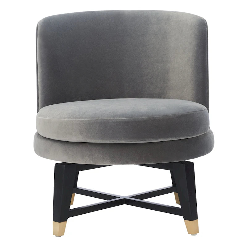 SAFAVIEH Couture Ginetta Swivel Accent Chair - 24 W x 26.8 L x 26 H - 24Wx27Dx26H