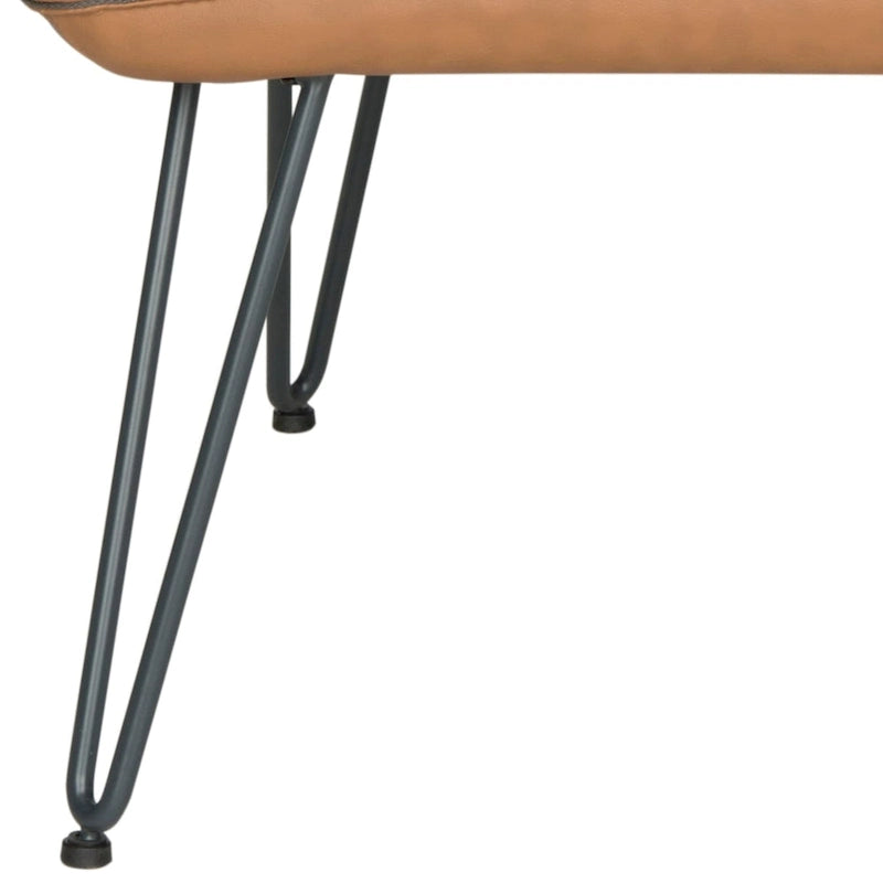SAFAVIEH Idamae Mid-Century Modern Faux Leather Arm Chair - 29Wx28Dx33H