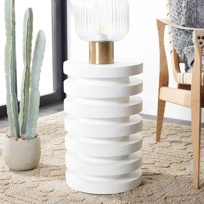 SAFAVIEH Harmanda Accent Table - 12 W x 12 D x 19 H - 12Wx12Dx19H