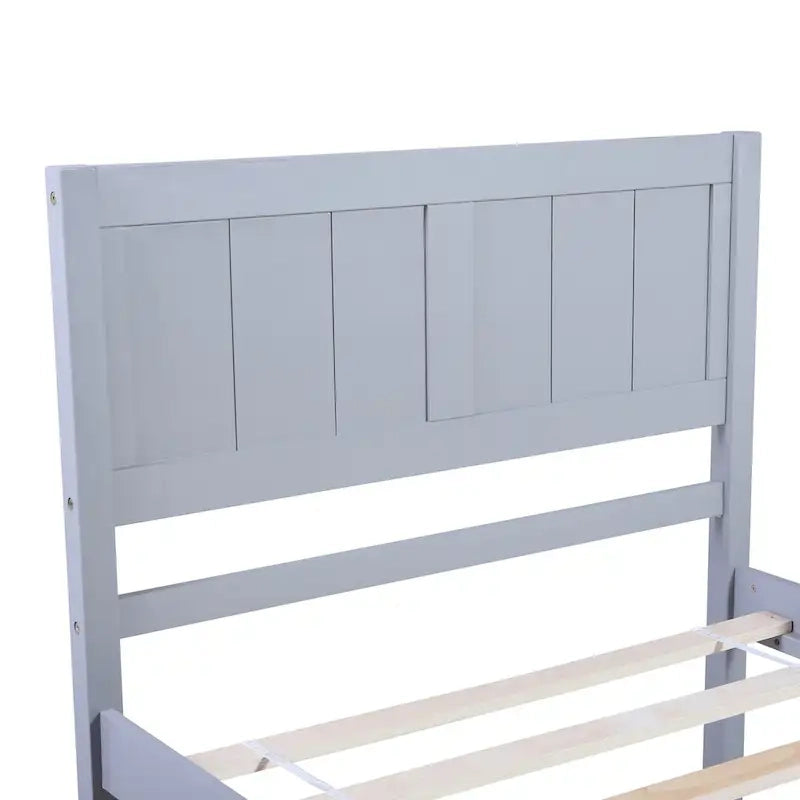 Wood Platform Bed with Headboard