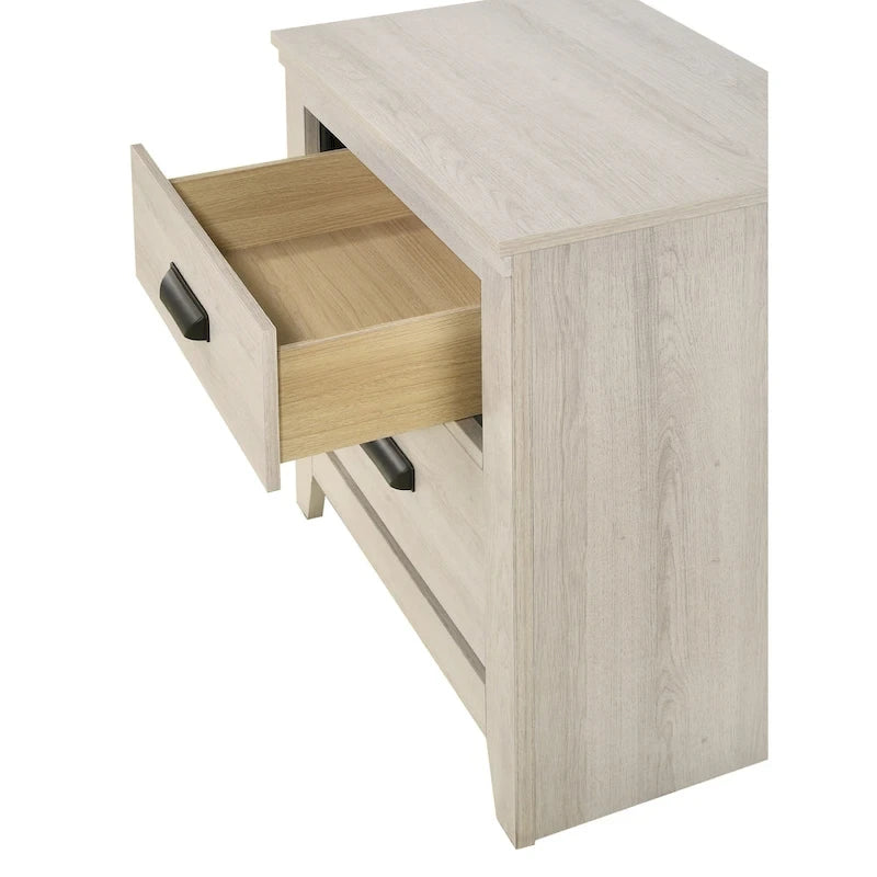 Edyth 3 Piece White LED Panel Bedroom Set