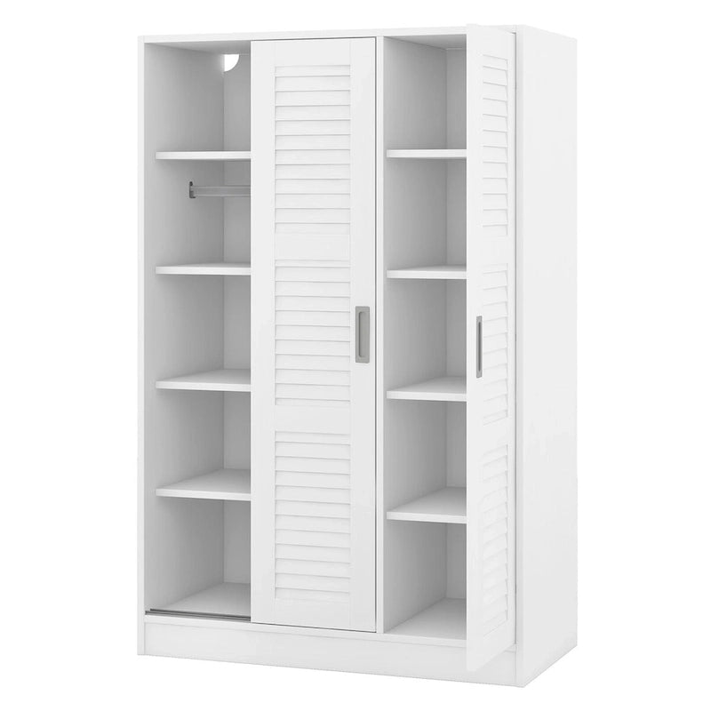 Nestfair 3-Door Shutter Wardrobe with Shelves
