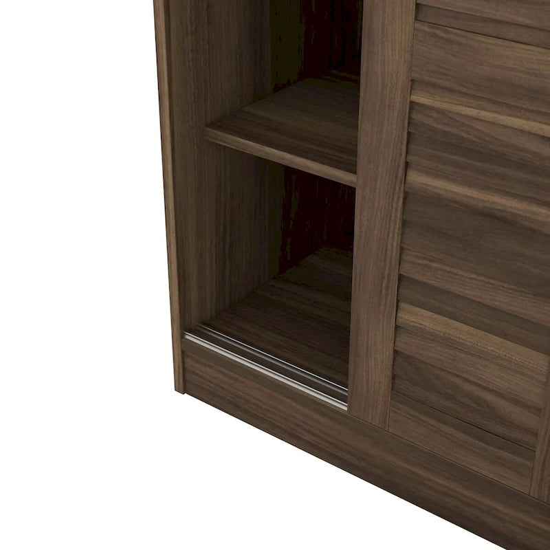 Nestfair 3-Door Shutter Wardrobe with Shelves