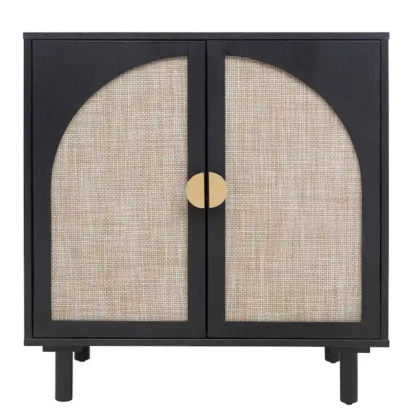 2 Door Dresser for Bedroom with Adjustable Laminates and Metal Handle