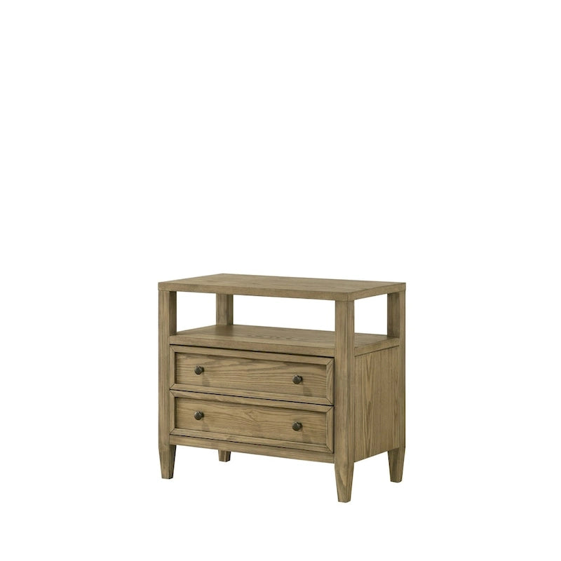 Newell 5 Piece Light Brown Upholstered Canopy Platform Bedroom Set
