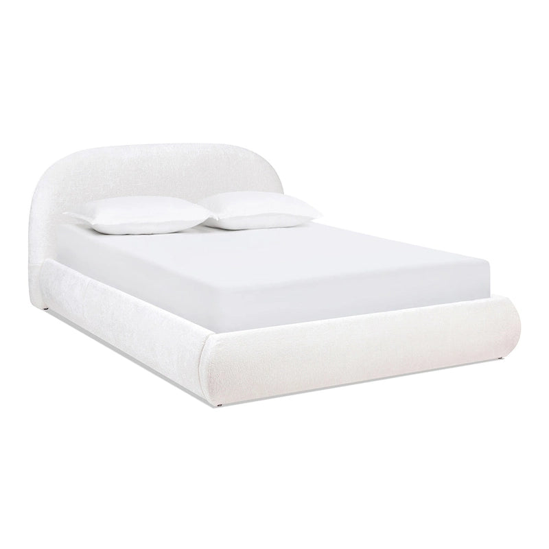 Archie Mid-Century Modern Velvet Upholstered Arched Platform Bed