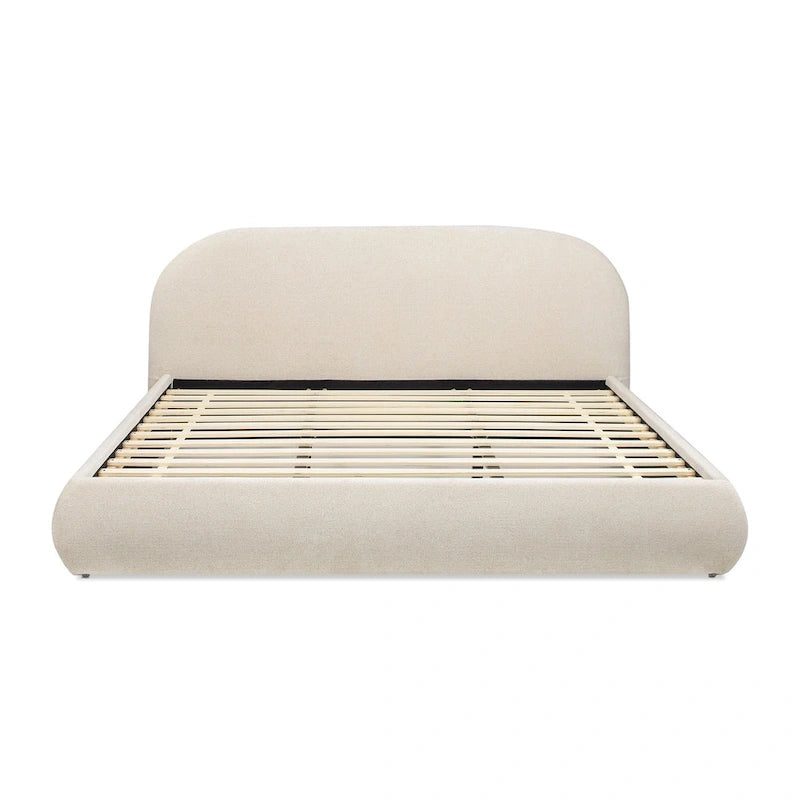 Archie Mid-Century Modern Velvet Upholstered Arched Platform Bed