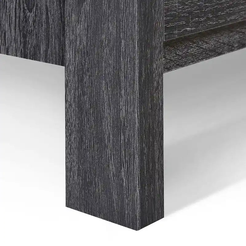 Modern Nightstand with 2 Drawers and Metal Handles by Christopher Knight Home
