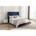 54 High Headboard Queen Peyton Upholstered Velvet Bed
