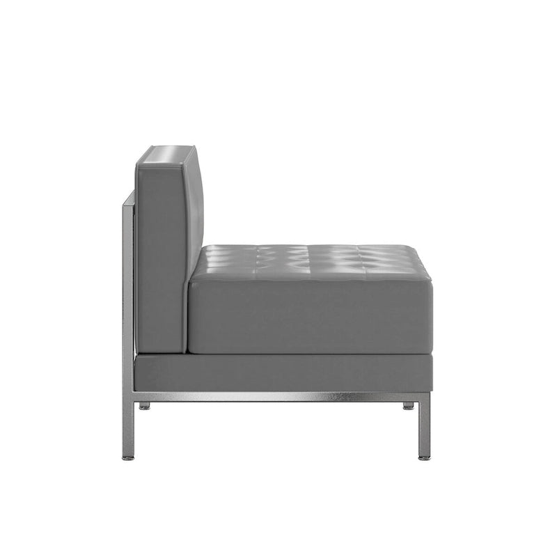Contemporary LeatherSoft Middle Chair - 28W x 28.75D x 27.25H