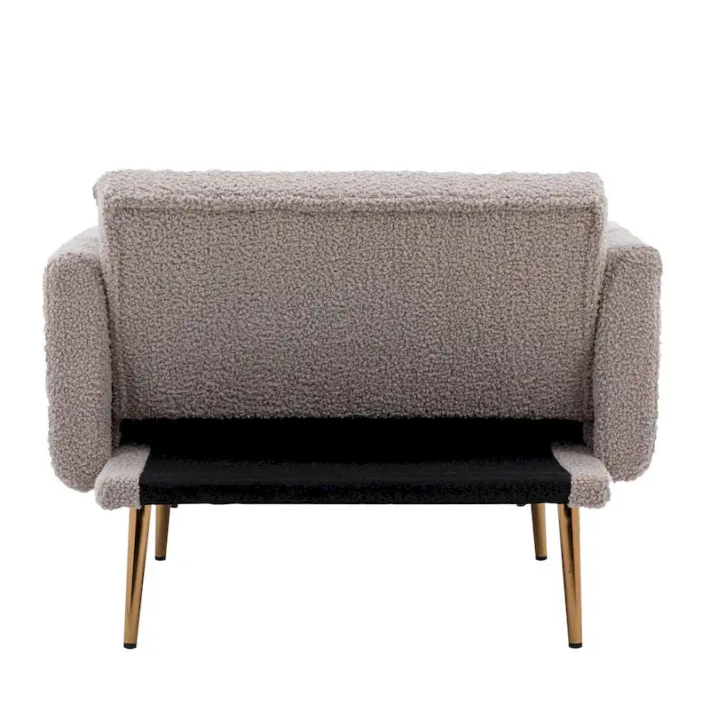 Chaise lounge chair/accent chair,Curved edges, padded with thick foam and upholstered with high-quality fabric