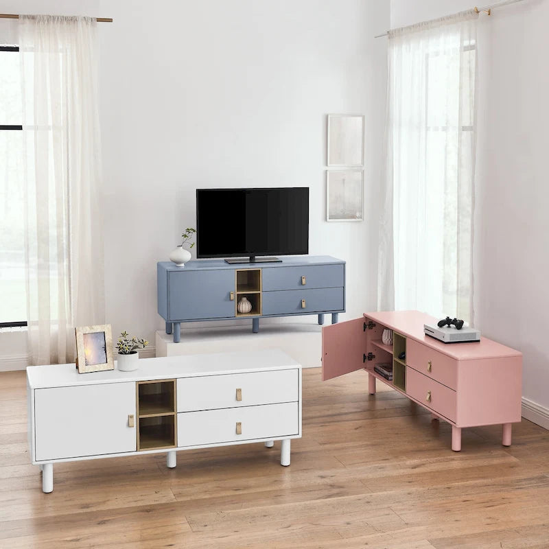 Drawer TV cabinet with door,storage cabinet,drawer cabinet,wooden storage cabinet leather handle drawer cabinet
