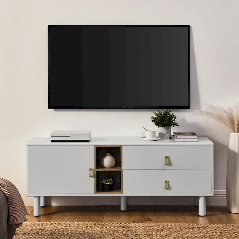 Drawer TV cabinet with door,storage cabinet,drawer cabinet,wooden storage cabinet leather handle drawer cabinet