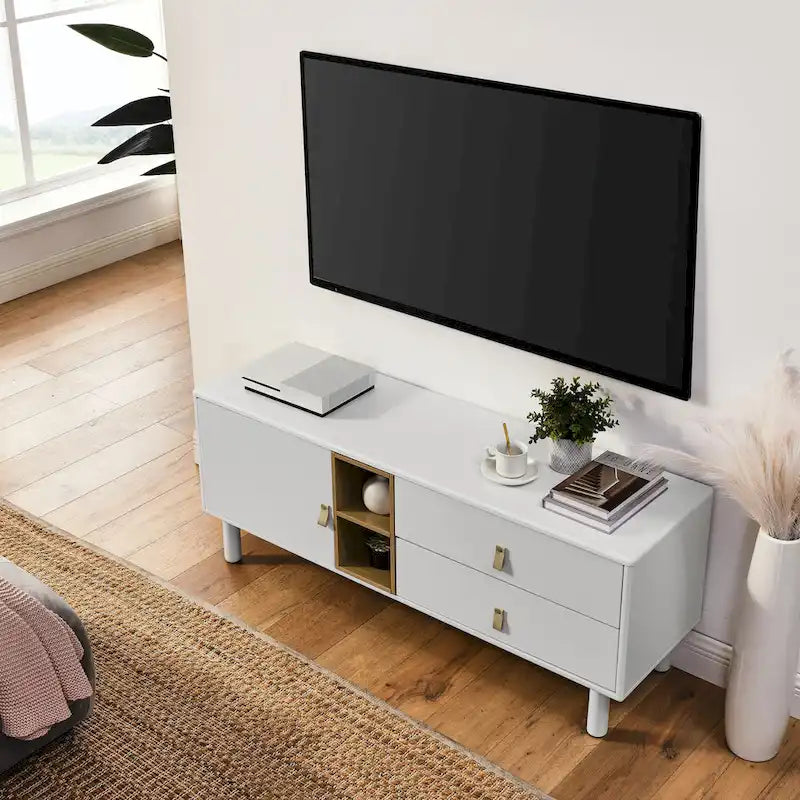Drawer TV cabinet with door,storage cabinet,drawer cabinet,wooden storage cabinet leather handle drawer cabinet
