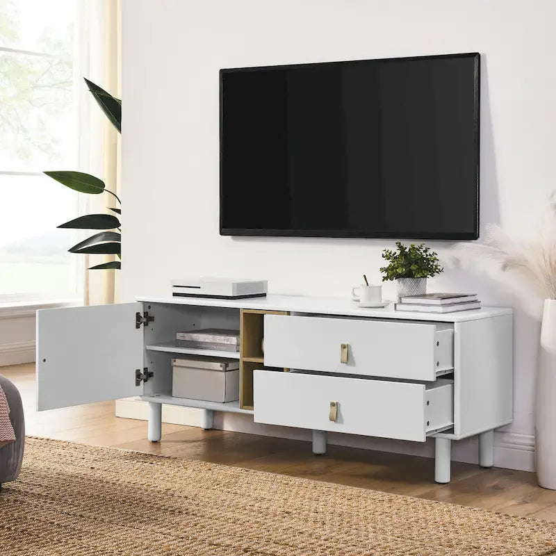 Drawer TV cabinet with door,storage cabinet,drawer cabinet,wooden storage cabinet leather handle drawer cabinet
