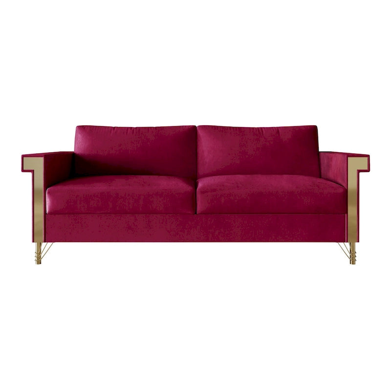 CraftPorch Glam Velvet Upholstered 2-Piece Living Room Set