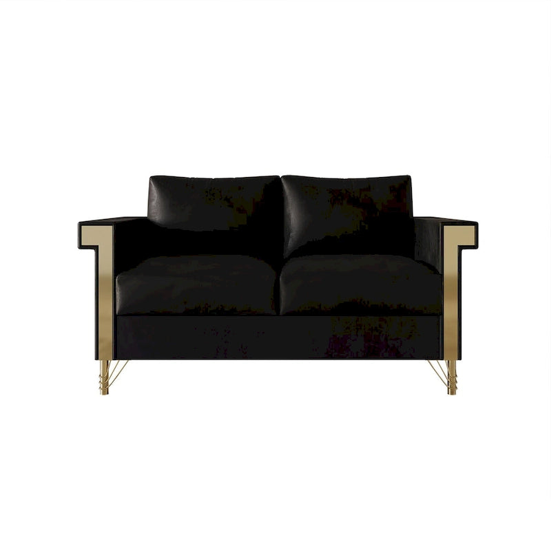 CraftPorch Glam Velvet Upholstered 2-Piece Living Room Set