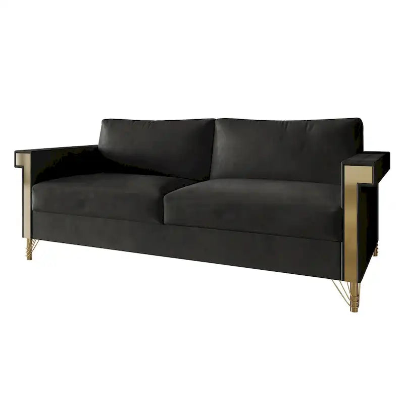 CraftPorch Glam Velvet Upholstered 2-Piece Living Room Set