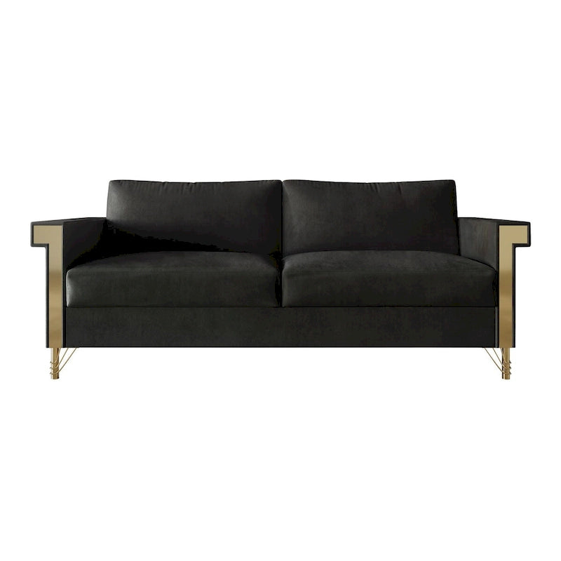 CraftPorch Glam Velvet Upholstered 2-Piece Living Room Set