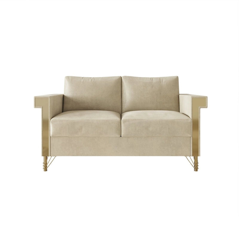 CraftPorch Glam Velvet Upholstered 2-Piece Living Room Set