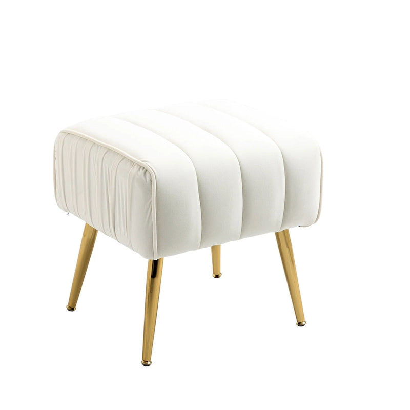 Modern Velvet Accent Chair with Ottoman for Living Room/Bedroom/Nail Salon