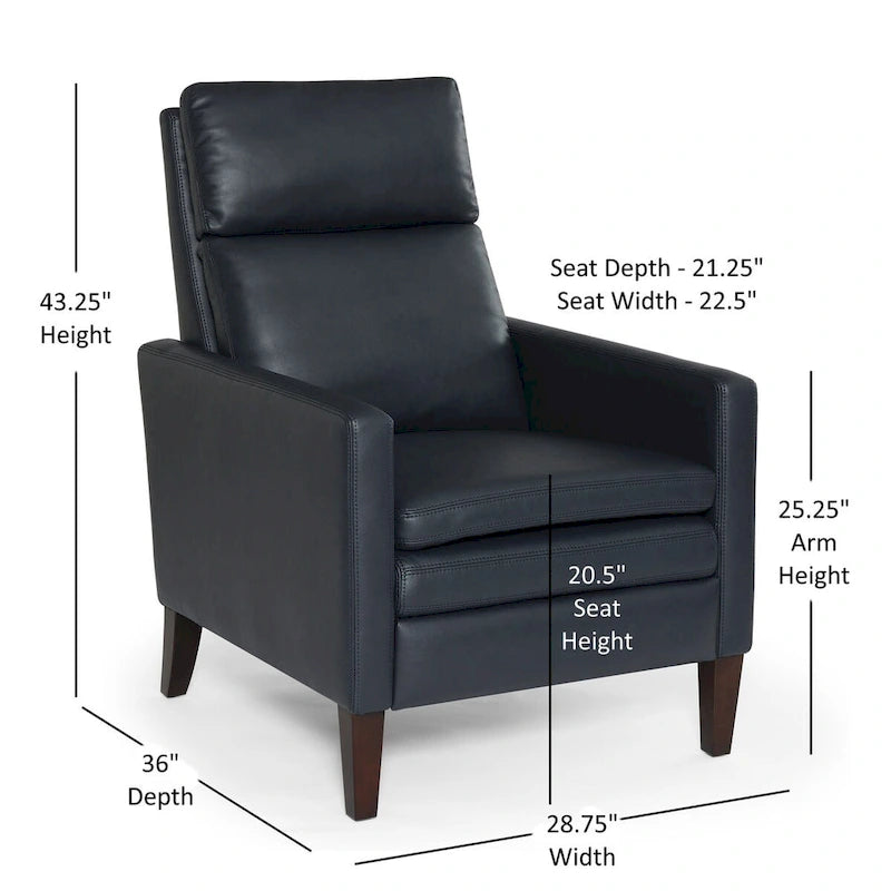 Vesper Faux Leather Push Back Recliner by Greyson Living