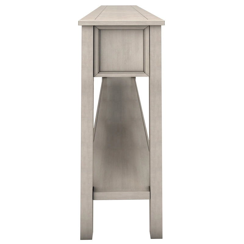 Rustic Entryway Console Table with Storage