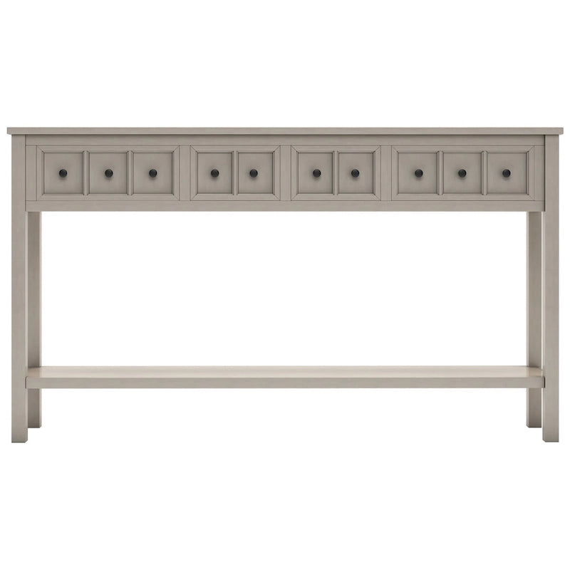 Rustic Entryway Console Table with Storage