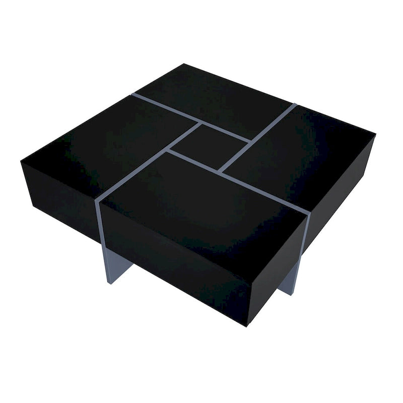 Coffee Table with 4 Hidden Storage Compartments