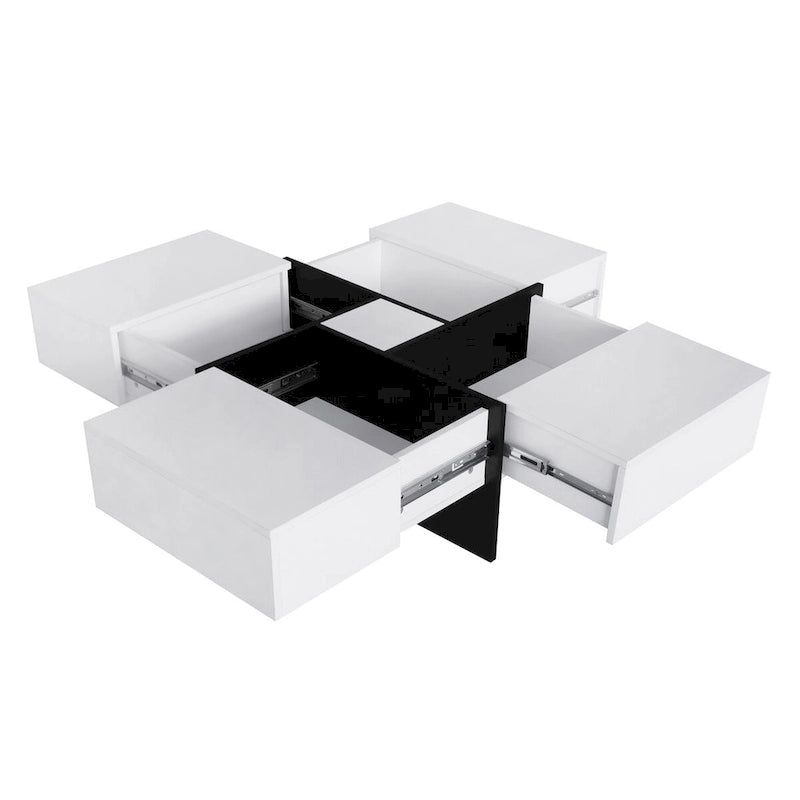 Coffee Table with 4 Hidden Storage Compartments