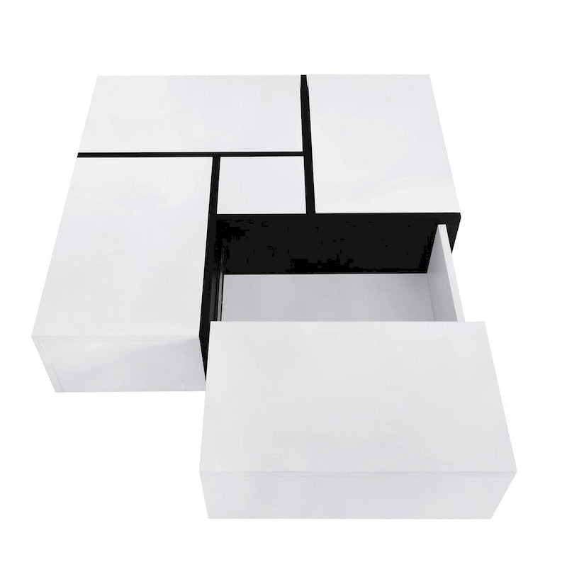 Coffee Table with 4 Hidden Storage Compartments