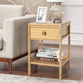 Bamboo End Table Set of 2 - 16D x 16W x 24H