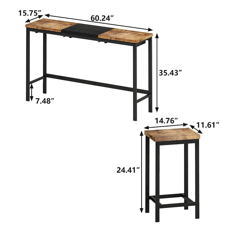 Long Dining Table Set