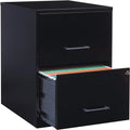 8 Deep 2-Drawer File Cabinet - 14.5D x 18W x 25H