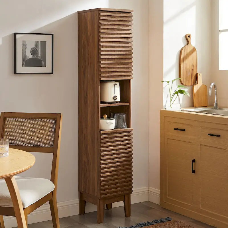 Render Tall Narrow Bathroom Storage Cabinet